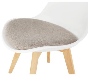Bielo-sivobéžová stolička DAMARA
