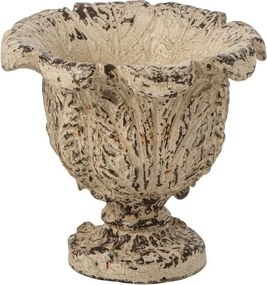Béžový dekoračný kvetináč Vintage Chateau – 31*31*27 cm