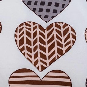 Flanelové obliečky z mikrovlákna STRIPE HEART farebné Rozmer obliečky: 70 x 90 cm | 140 x 200 cm
