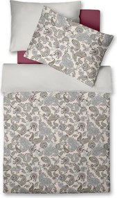 XXXLutz POSTEĽNÁ BIELIZEŇ, makosatén, krémová, bordová, pastelová modrá, 140/200 cm Fleuresse - Obliečky & plachty - 003273009902