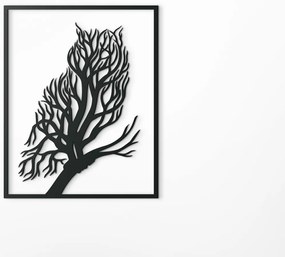 drevko Drevený obraz Sova a strom Rozmer obrazu: 40,5 x 32,5 cm, Farba dekorácie: Čierna