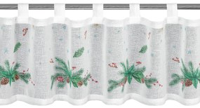 EUROFIRANY KRÁTKA VIANOČNÁ ZÁCLONA NA PÚTKACH XMAS1 30X150 CM VZOROVANÁ