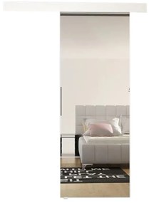 Posuvné dvere DOLANO II so zrkadlom - čierna / áno / 96,5