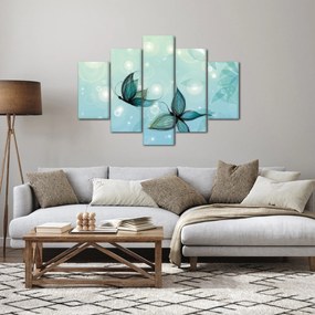 Obraz - Modré motýliky (150x105 cm)