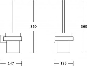 Mexen príslušenstvo, Vox wc kefa, zlatá matná, 707050-55