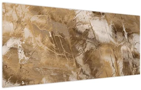 Obraz - Hnedá abstrakcia (120x50 cm)