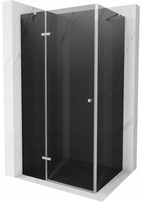 Mexen Roma, sprchovací kút 70 (dvere) x 80 (stena) cm, 6mm šedé sklo, chrómový profil, 854-070-080-01-40