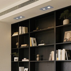 Zaoblené zapustené bodové svietidlo Gunmetal GU10 50 mm otočné a naklápacie IP44 2-svetlá - Alberto