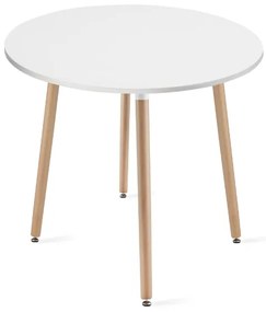 Jedálenský set 1+4, stôl KAMI 80x80 biely + stolička BALI MARK čierna
