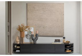 Čierny modulárny TV stolík z borovicového dreva 78x40 cm Finca – WOOOD