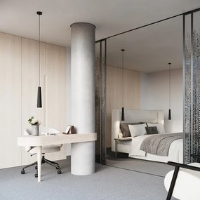 Sollux SL.1355 - Luster na lanku ELECTRA 1xGU10/10W/230V betón/čierna