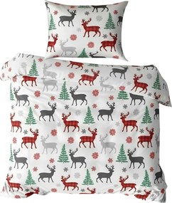 XXXLutz POSTEĽNÁ BIELIZEŇ, renforcé, sivá, zelená, červená, biela, 135/200 cm X-Mas - Obliečky & plachty - 003808014701