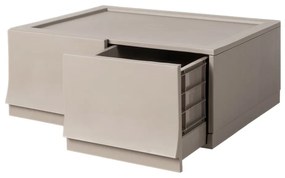 Modulárny úložný box Wave twin Wood bez koliesok 54,6 x 43,4 x 22 cm, široký - 2 zásuvky
