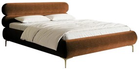 Manželská posteľ 140 cm Rirri 140B (s roštom) (medená + zlatá). Vlastná spoľahlivá doprava až k Vám domov. 1099910