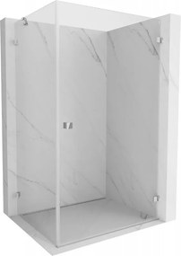 Mexen Lunar-B, pravostranný výklopný sprchový kút 95 x 70 cm, 8mm číre sklo, chrómový profil, 832-095-070-01-00-P