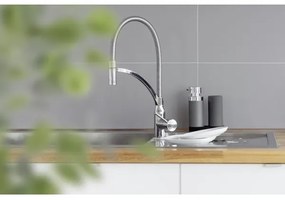 WENKO 54735100 - Umývacia stanica EASY SQUEEZ-E 15x18 cm šedá/šedá