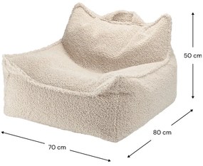 Svetlohnedý detský sedací vak z textílie buklé Chair – Wigiwama