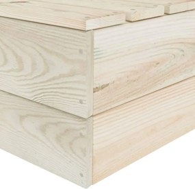 9-dielna záhradná súprava z paliet, impregnovaný smrek