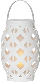 Biely lampáš Star Trading Flame Lantern, výška 23 cm