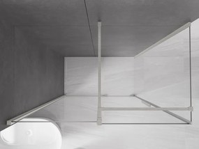 Mexen Velar, sprchový kút s posuvnými dverami 160 x 75 cm, 8mm číre sklo, brúsená oceľ, 871-160-075-01-97