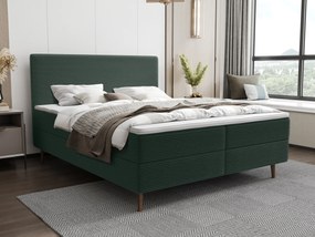 Manželská posteľ 140 cm Napoli Comfort (zelená) (s roštom, s úl. priestorom). Vlastná spoľahlivá doprava až k Vám domov. 1082525