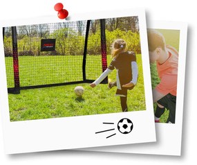 Neo-Sport Futbalová bránka 180 x 120 x 60 cm NS-463 čierno-červená