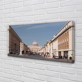 Obraz na plátne Katedrála Rome budovy ulice 125x50 cm