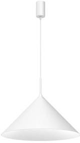 Závesné svietidlo Capital, 1x biele kovové tienidlo, (fi 46cm), w