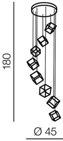 Azzardo AZ3151 - LED Stmievateľný luster na lanku STRANGE LED/150W/230V