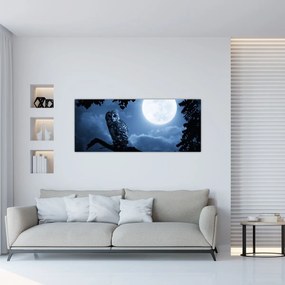 Obraz - Nočná sova (120x50 cm)