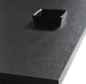 Široká TV skrinka Willow, čierna/dub artisan