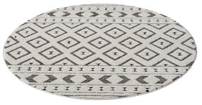 Dekorstudio Moderný okrúhly koberec LOUNGE 9999 - sivý Priemer koberca: 120cm