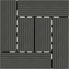 WPC dlaždice LEGI STYLE 30 x 30 cm, čierna