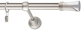 Dekorstudio Chrómová matná jednoradová garniža VEGA 19mm Dĺžka: 120cm, Typ uchytenia: Držiak modern, Typ príslušenstva: Bez príslušenstva