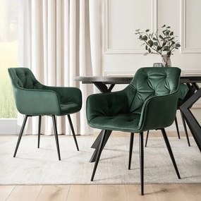 Stolička STAR zelená velúrová