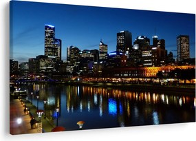 Obraz noci v Melbourne (90x60 cm)