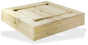 DEMA Drevené pieskovisko s lavičkami 120x120 cm