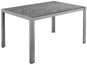 Livarno home Hliníkový záhradný stôl so sklenenou doskou Houston, sivý  (100371170)