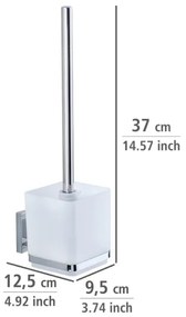 WENKO 22695100-WC kefa VACUUM-LOC QUADRO ED 9,5x37 cm strieborná/lesklý chróm/priehľadná
