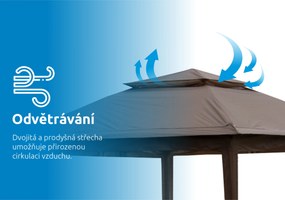 Marimex | Záhradný altánok Marimex Vista 3x3 m - hnedý | 10970572