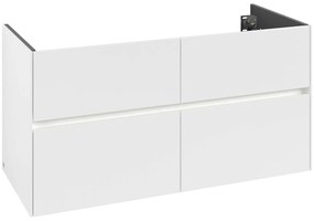 VILLEROY &amp; BOCH Collaro závesná skrinka pod umývadlo, 4 zásuvky, s LED osvetlením, 1196 x 498 x 603 mm, White Matt, C140B0MS