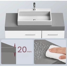 Skříňka pod umyvadlo Vasagle Bruser šedá/bílá