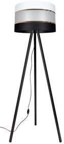 Stojacia lampa CORAL 1xE27/60W/230V wenge/čierna/biela/zlatá