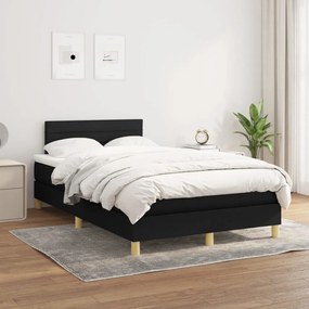 Boxspring posteľ s matracom čierny 120x200 cm látka 3140683
