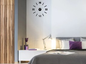 Nástěnné samolepící hodiny Numero 49 cm černé