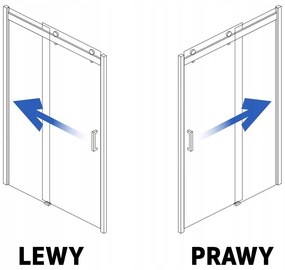 Rea Nixon, posuvné sprchové dvere 120x190 cm, pravé, 8mm číre sklo, chrómový profil, REA-K5003