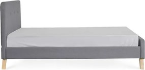 Manželská posteľ s roštom MIKKEL sivá 160x200 cm 987735