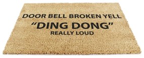 Rohožka z kokosového vlákna 40x60 cm Yell Ding Dong – Artsy Doormats