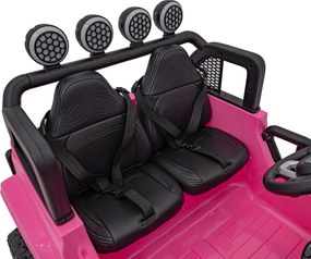 Ramiz OFF-ROAD 3.0 terénne auto pre deti Ružové + Diaľkové ovládanie + Pomalý štart + Pásy + LED zvuk