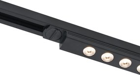 Moderné čierne stropné svietidlo pre 1-fázový koľajnicový systém 15W 1170 lm 3000K - Iconic Tsiri